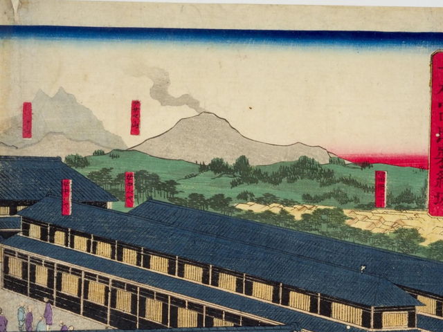 上州富岡製糸場を描いた錦絵