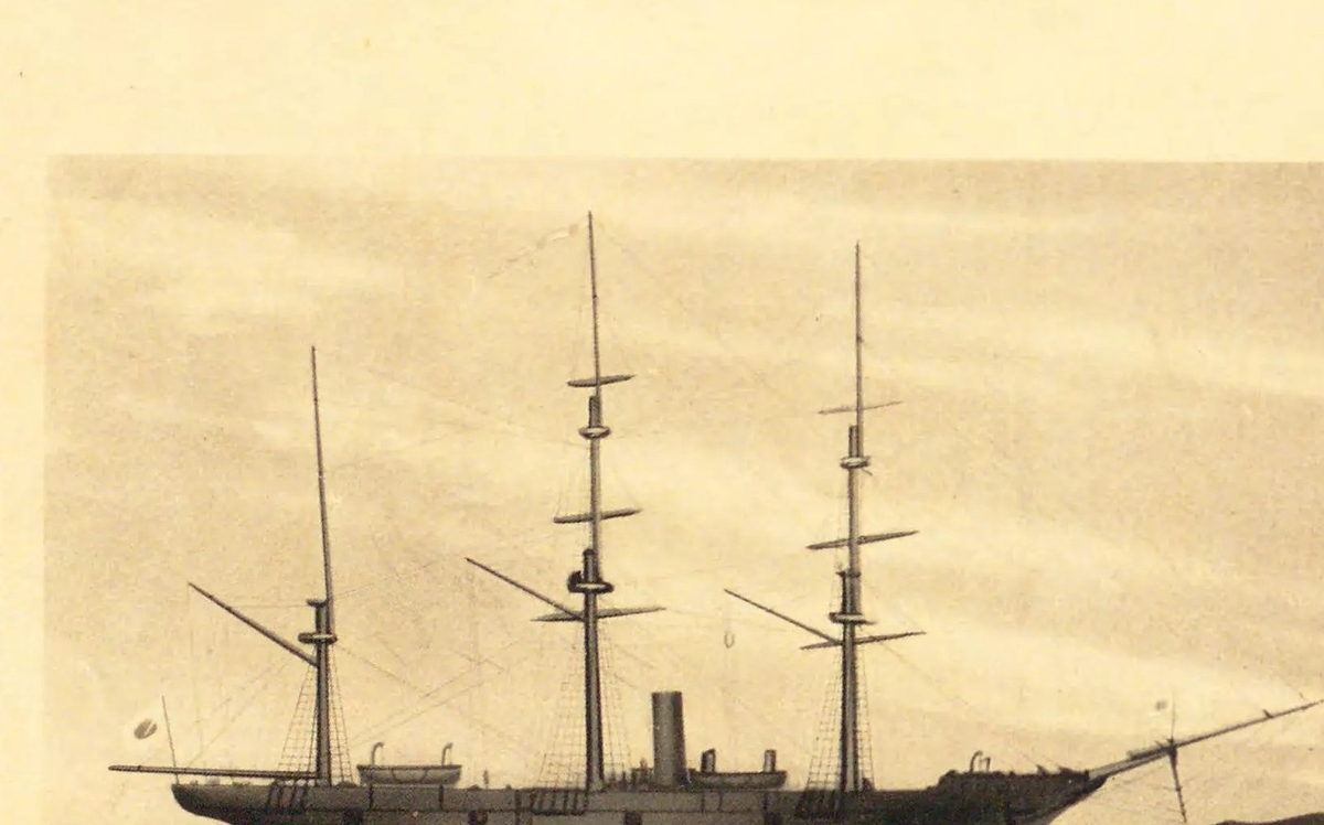 Photograph of the shogunate's warship Kanrin Maru